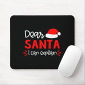 Tapis De Souris Dear Santa Shirt Funny Matching Family Christmas P (Avec souris)