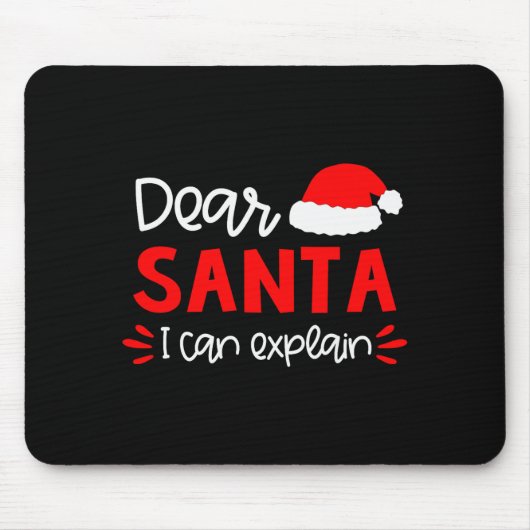 Tapis De Souris Dear Santa Shirt Funny Matching Family Christmas P (Devant)