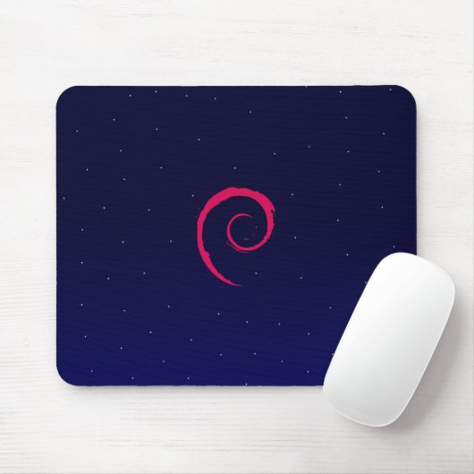 Tapis De Souris Debian avec un arrière - plan de l'espace (Avec souris)