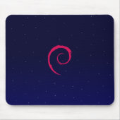 Tapis De Souris Debian avec un arrière - plan de l'espace (Devant)