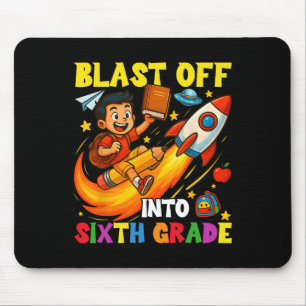 Tapis De Souris Décollage de fusée en 6e année Drôle de Ck pour l'