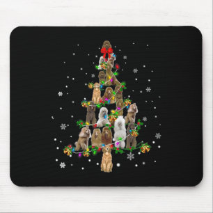 Tapis De Souris Décor Cadeau de Noël pour chien de caniche classiq