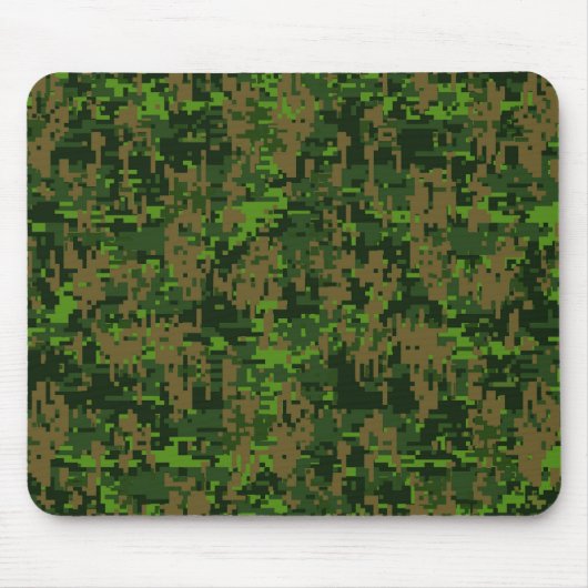 Tapis De Souris Décor de Camouflage vert numérique de style Woodla (Devant)