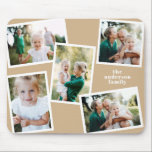 Tapis De Souris Décor de maison familiale multi-photo moderne et d<br><div class="desc">Décor moderne et design multi photo famille maison. La couleur beige peut changer.</div>