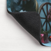 Tapis De Souris Décor de Noël Cane Corso Snowy Sleigh (Coin)