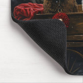 Tapis De Souris Décor de Noël Cockapoo Snowy Sleigh (Coin)