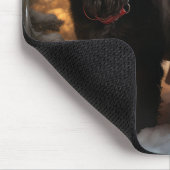 Tapis De Souris Décor de Noël de Terre-Neuve Snowy Sleigh (Coin)