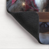 Tapis De Souris Décor de Noël du Maine Coon Snowy Sleigh (Coin)