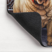 Tapis De Souris Décor de Noël Shar Pei Snowy Sleigh (Coin)