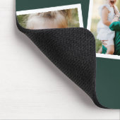 Tapis De Souris Décor familial multi-photo moderne design vert (Coin)