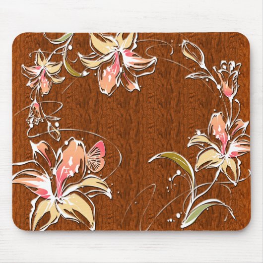 Tapis De Souris Décor fleuri 10 Mousepad (Devant)