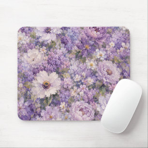 Tapis De Souris Décor floral romantique à la lavande