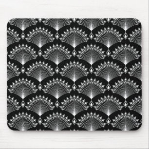 Tapis De Souris Décor noir et blanc élégant dans le style art déco