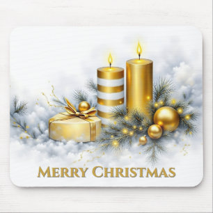 Tapis De Souris Décoration de Noël élégante en or