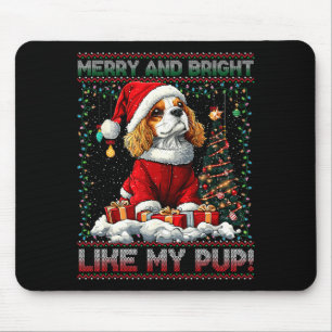 Tapis De Souris Décoration de sapin de Noël Cavalier King Charles