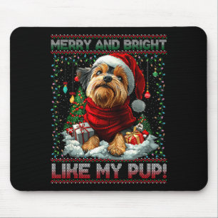 Tapis De Souris Décorations de sapin de Noël Yorkshire Terrier Chi