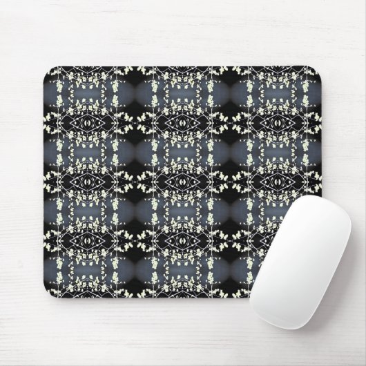 Tapis De Souris Decorative black and white pattern (Avec souris)