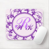 Tapis de souris décoré d'un monogramme de (Avec souris)