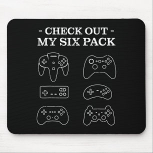 Tapis De Souris Découvrez Mon 6 Pack Gamer Vidéo Gamers Amusants G