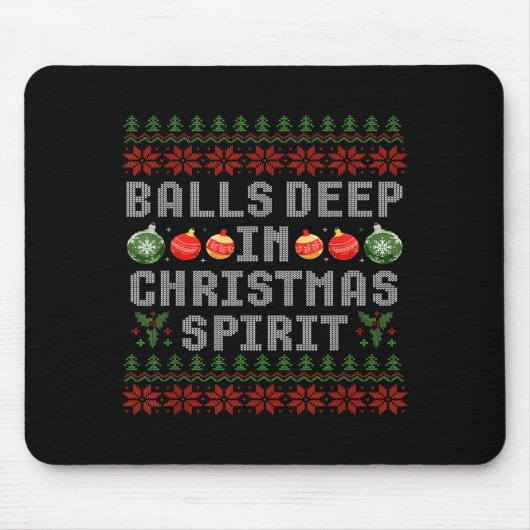 Tapis De Souris Deep In The Christmas Srit Couples Ugly Matching  (Devant)