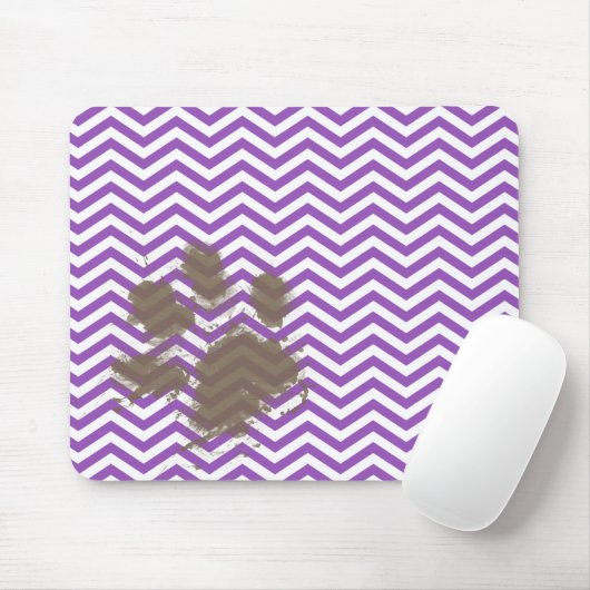Tapis De Souris Deep Lilac Chevron (Avec souris)