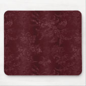 Tapis De Souris Deep Red Burgundy Floral Christmas (Devant)