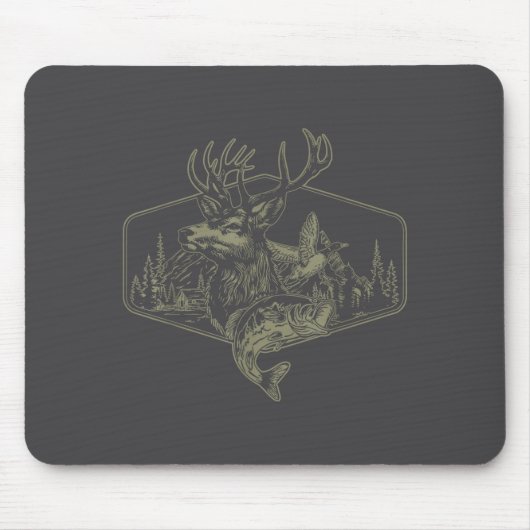 Tapis De Souris Deer Duck Fishing Hunting Solves Most Of My Proble (Devant)