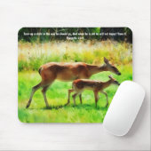 Tapis De Souris Deer Faith Bible Verse Proverbs Mouse Pad (Avec souris)