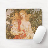 Tapis De Souris Déesse des fleurs, Flora de Morgan (Avec souris)