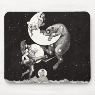 Tapis De Souris Déesse lunaire céleste antique et ours Ursa Major