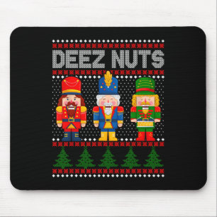 Tapis De Souris Deez Nuts Casse-Noisettes Amusant Noël Moche 