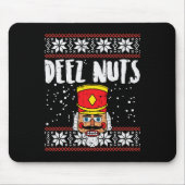 Tapis De Souris Deez Nuts Nutcracker Fun Vilain Noël Mème Cadeau (Devant)