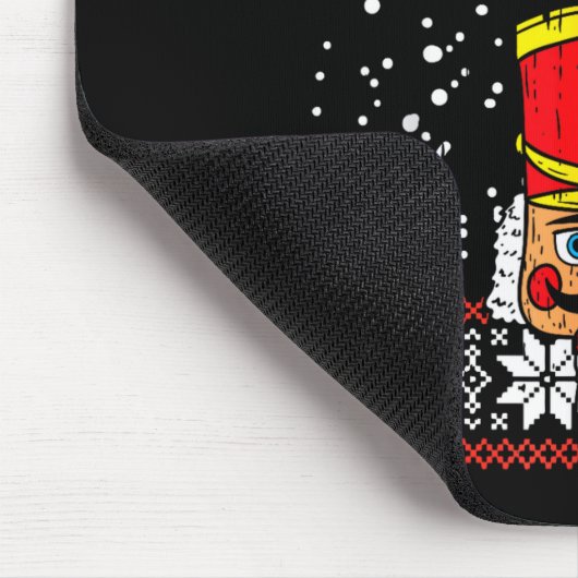 Tapis De Souris Deez Nuts Nutcracker Funny Ugly Christmas Sweater  (Coin)