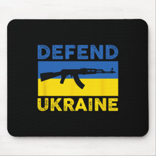 Tapis De Souris Défendre l'Ukraine - Soutenir l'Ukraine - Drapeau