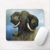Tapis De Souris Défenses, éléphants (Avec souris)
