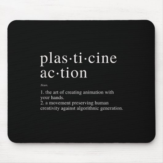 Tapis De Souris Définition d'action Plasticine Support minimal Hu (Devant)