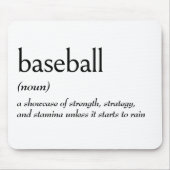 Tapis De Souris Définition De Dictionnaire Pour BASEBALL (Devant)