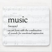 Tapis De Souris Définition de dictionnaire pour la MUSIQUE (Devant)