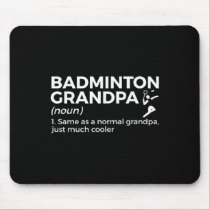 Tapis De Souris Définition de Grand-Père de Badminton Joueur de Ba