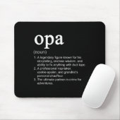 Tapis De Souris Définition d'Opa Drôle Cool Nom (Avec souris)