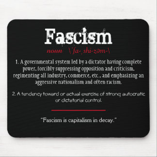 Tapis De Souris Définition du fascisme Énoncé politique Rouge