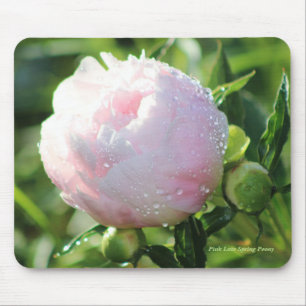 Tapis De Souris Défunte pivoine de ressort de rose
