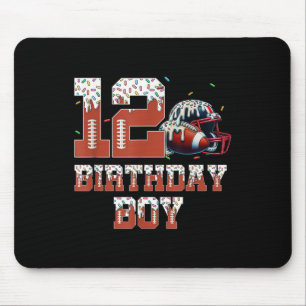 Tapis De Souris Dégoulinade de football 12e anniversaire garçon fa