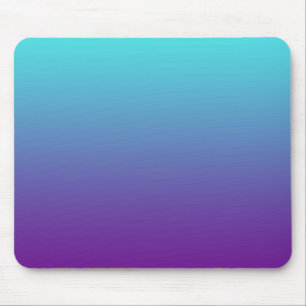 Tapis De Souris Dégradé de fond simple Turquoise Bleu Violet