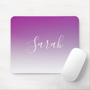 Tapis De Souris Dégradé ombré violet simple moderne minimaliste