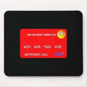 Tapis De Souris Déguisement de carte de crédit drôle pour Hallowee