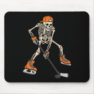 Tapis De Souris Déguisement de hockey sur glace squelette pour hom
