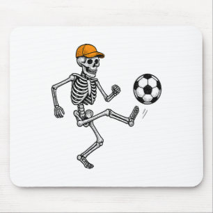 Tapis De Souris Déguisement Halloween de footballeur squelette drô