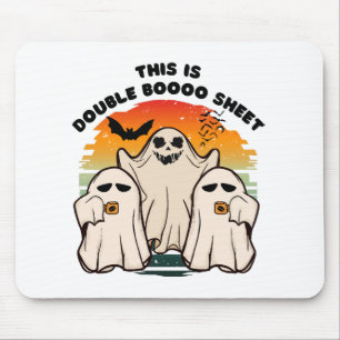 Tapis De Souris Déguisement Halloween Fantôme Drôle Boo
