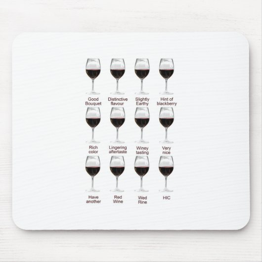 Tapis De Souris Dégustation de vin (Devant)